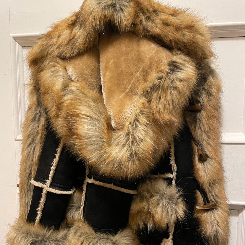 Boys size 5 fur coat